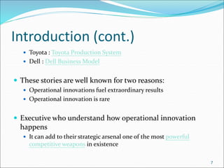 How operational innovation can transform your company. | PPT