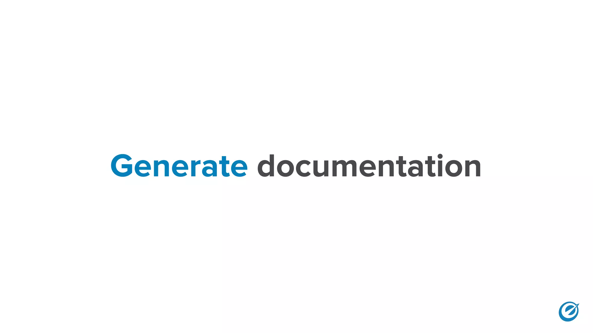 Generate documentation
 