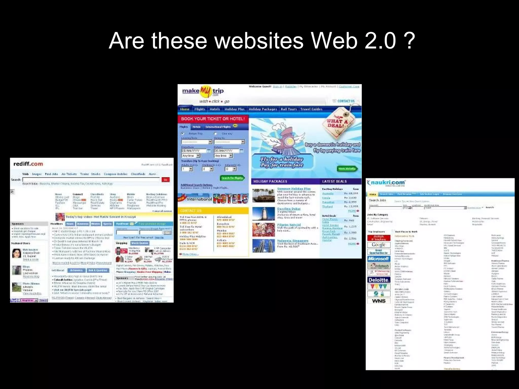 Are these websites Web 2.0 ?  