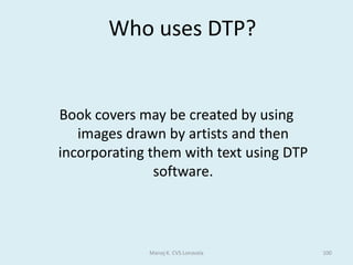 A burglar alarm system is used to detect when a burglar has entered a house. Name sensorswhich could be used to detect the burglar’s presence. For each one say how it is used to do this.Sensor Pressure Paddetects weight of burglarLight/Infra Red Sensordetects broken beamContact Sensordetects door /window openingTemperature Sensordetects body heatSound Sensordetects any noise made by burglarManoj K. CVS Lonavala50QUESTIONANSWER