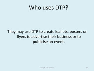 Question/AnswerWhat device is needed to enable the computer to read the data? Analogue to digital converter / ADC will convert analogue data generated by sensor into computer understandable digital data.Give two advantages of using a computer to monitor the conditions rather than having it done by humans.Computer readings are more accurate / preciseReadings can be taken more frequently.Readings can be taken any time of day or nightCan produce graphs more quicklyMore reliableManoj K. CVS Lonavala52