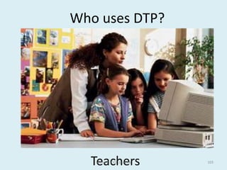 AUTOMATED SYSTEMS	An automated system is a system where you provide the INPUT, the machine or computer caries out the PROCESS and provides you with the OUTPUT.	A washing machine is an example of an automated system. Water is put in, together with washing powder and dirty clothes. The machine contains a number of stored programs. By setting the controls of the washing machine, you can select the program you want for the clothes you put in. You do not have to do anything else.	Other examples:Central heating Air conditioningA vending machineManoj K. CVS Lonavala53