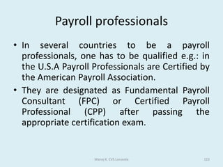 Expert SystemsAn expert system is a knowledge-based system which attempts to replace a human 'expert' in a particular field. The system will consist ofa large database of knowledge facilities for searching the knowledge database a set of rules for making deductions from the data (inference engine)	Example	A medical diagnosis  expert system (e.g. MYCIN) would have information about diseases and their symptoms, the drugs used in treatments etc.	A patient is asked by a doctor about symptoms and the replies are input to the expert system. The computer searches its database, uses its rules and makes suggestions about the disease and its treatments. Sometimes probabilities are assigned to diagnoses.	The computer does not take the place of the doctor but can be used to help the doctor make decisions.Manoj K. CVS Lonavala65