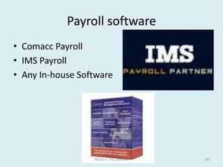 Applications in the retail industryCase Study-Super MarketAt the end of each day, the computer sends out requests for more of those items which are running low.  	The customer can pay the bill using EFTPOS (Electronic Fund Transfer at Point of Sale). A credit card (or debit card) is swiped through a card reader to read the customer's bank account details. These details and the amount of the bill are sent through the telephone system to the bank's computer system. The correct amount of money is transferred by the computer system from the customer's account to the supermarket's account. 	Some supermarkets offer a loyalty scheme. Each customer has a Loyalty card which has a magnetic strip. The card is swiped each time the customer buys goods and 'points' are awarded. The customer can use these points for discounts or vouchers.Manoj K. CVS Lonavala68