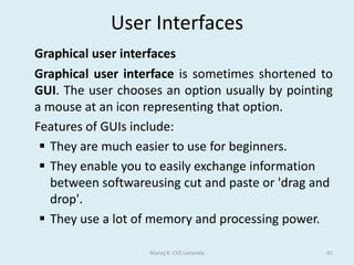 Graphics softwarePainting packages- A painting application allows freehand drawing and colouring, usually with a mouse. Generally the features are: a palette from which the user can choose colours