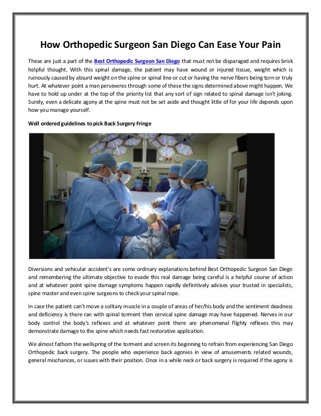 how orthopedic surgeon san diego can ease your pain orthopedic medical assistant jobs