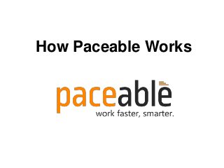 How Paceable Works
 
