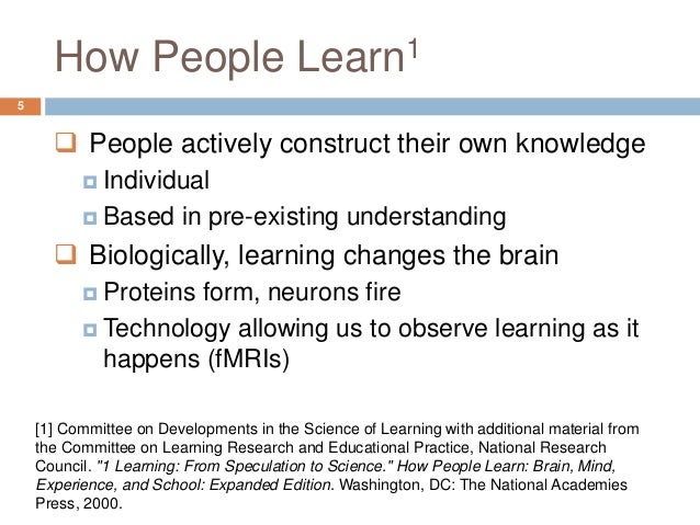 how people learn how people learn