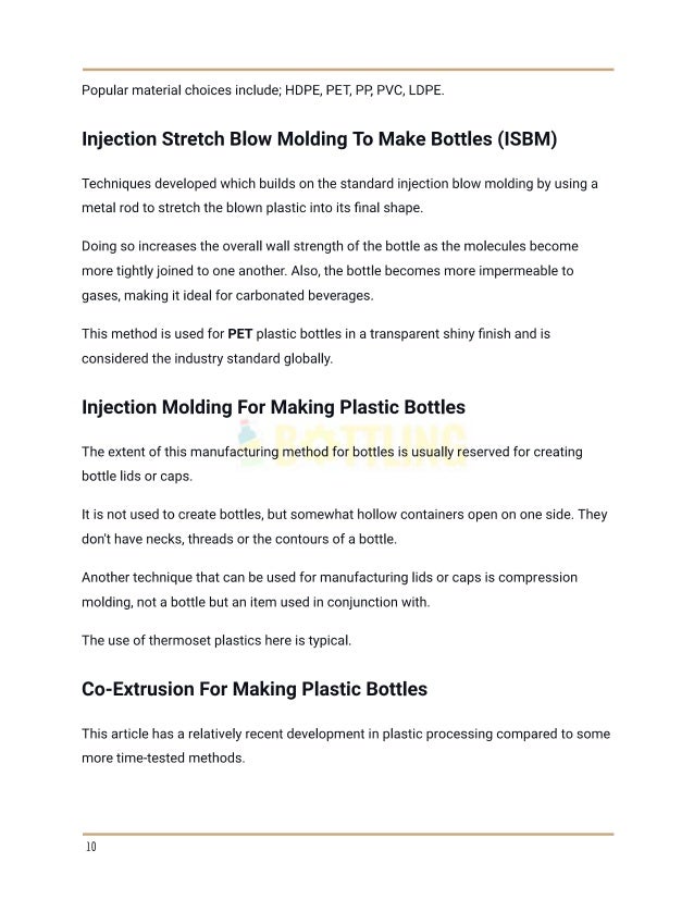 How plastic bottles are made