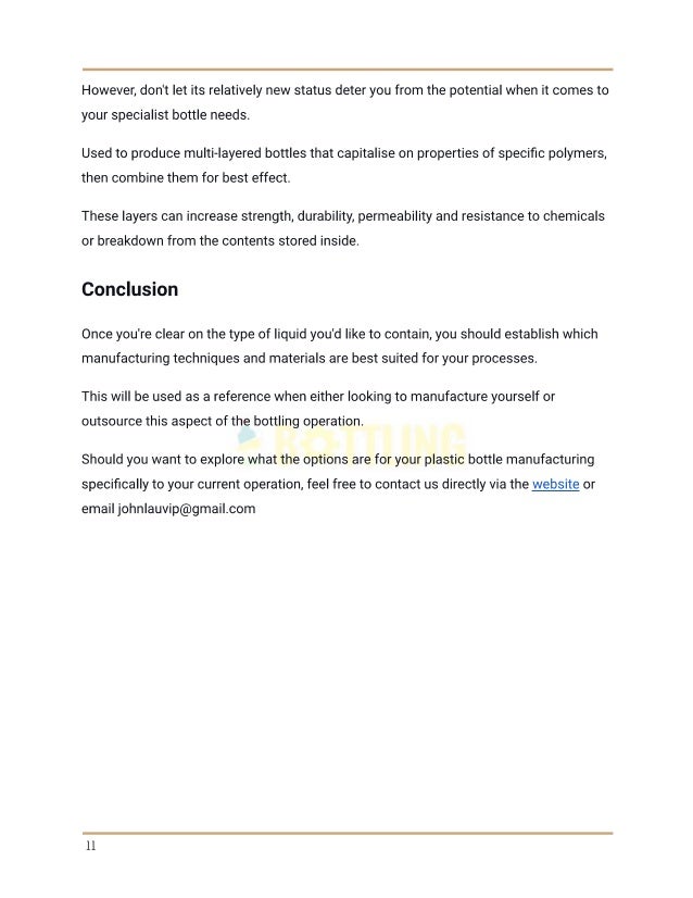 How plastic bottles are made