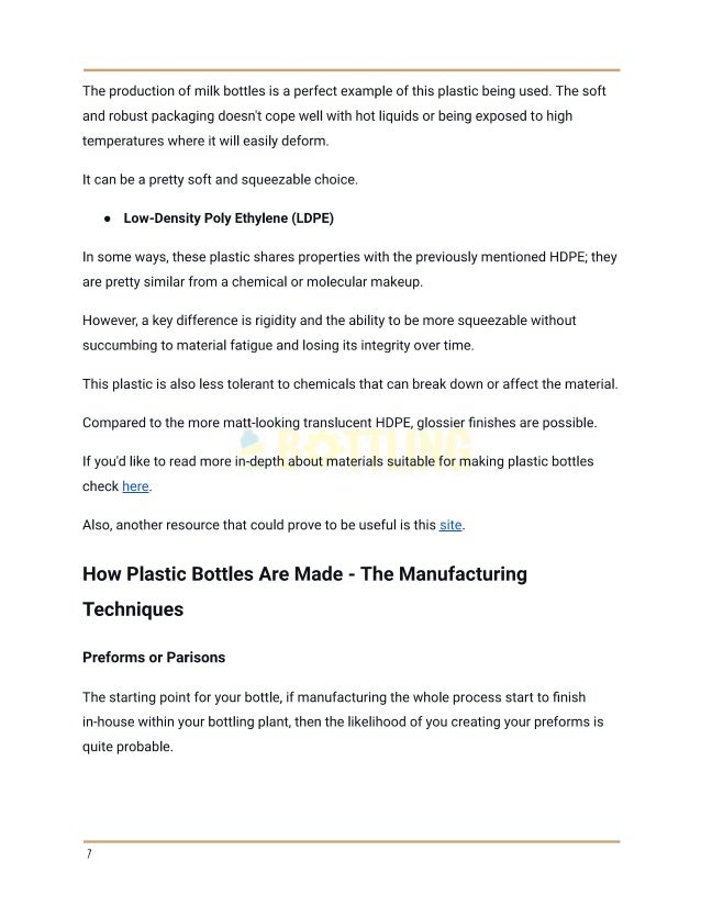 How plastic bottles are made