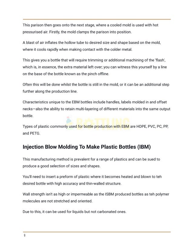 How plastic bottles are made