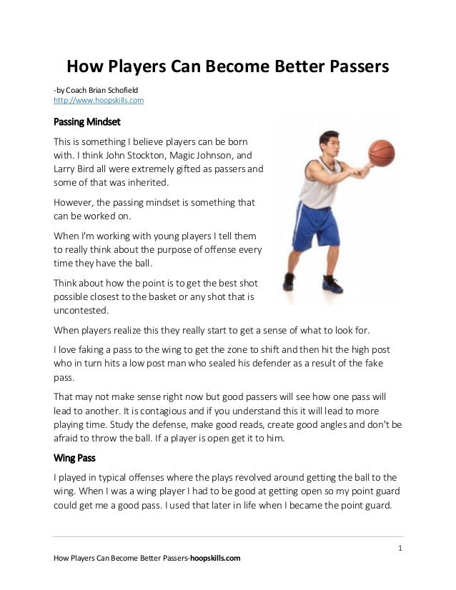 How Basketball Players Can Become Better Passers How Basketball Players Can Become Better Passers
