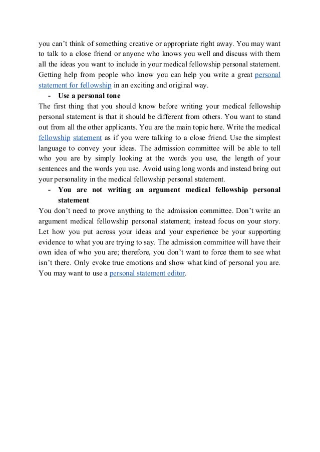 Personal statement committee image