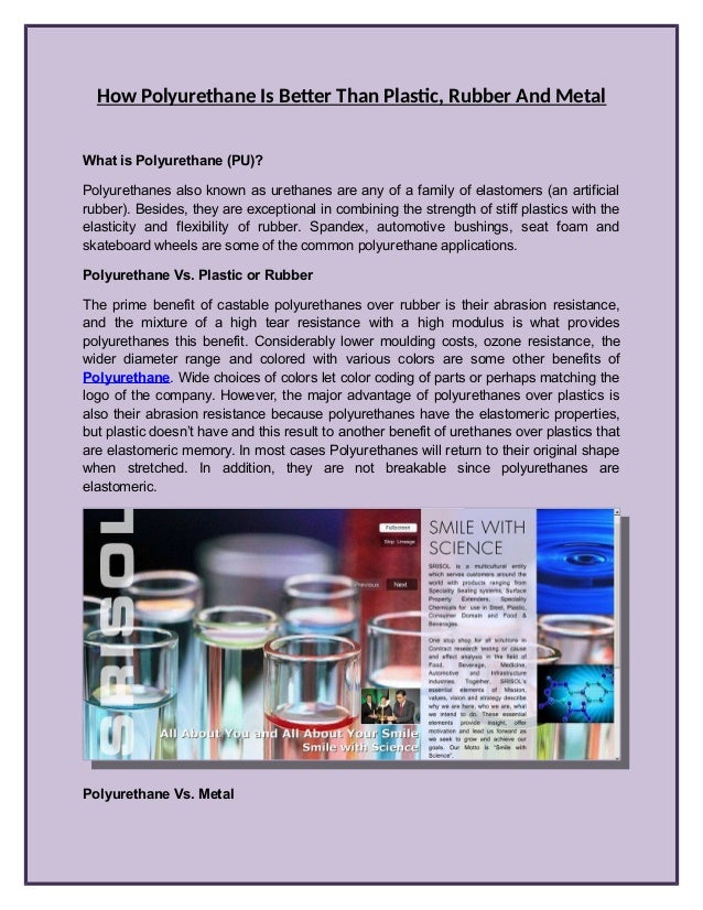 How polyurethane is_better_than_plastic_rubber_and