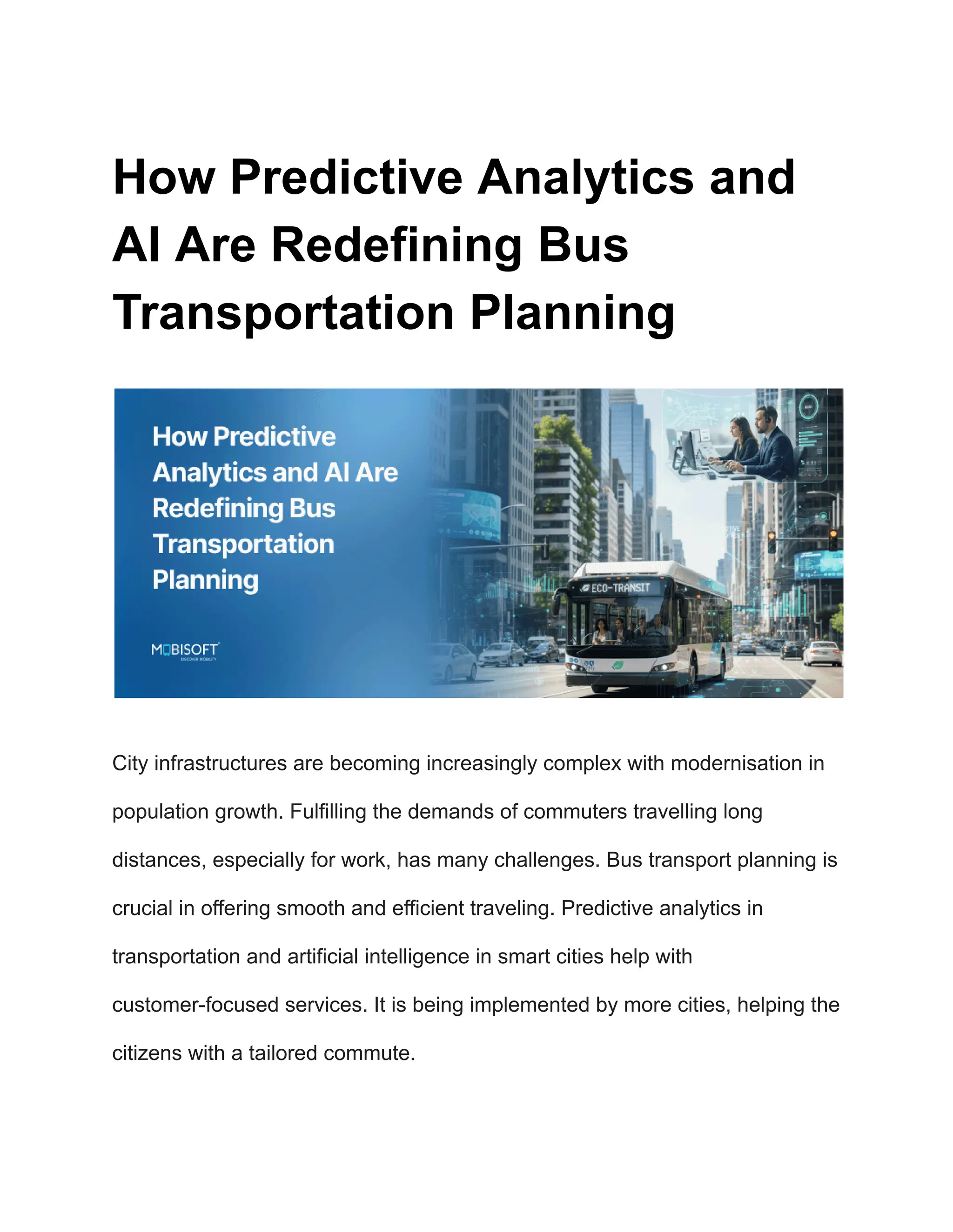 How Predictive Analytics and AI Are Redefining Bus Transportation ...