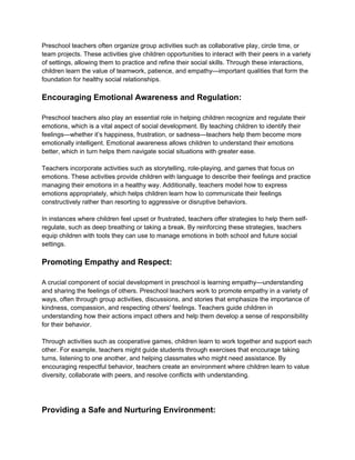 How Preschool Teachers Support Their Students Social Development.docx