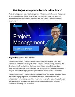 How Project Management is useful in Healthcare.docx