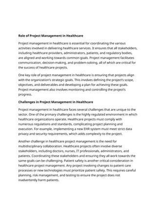 How Project Management is useful in Healthcare.docx