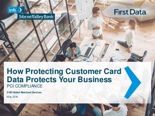 How Protecting Customer Card
Data Protects Your Business
PCI COMPLIANCE
May, 2018
SVB Global Merchant Services
 