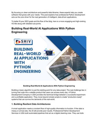 Python Services Power Smart Data-Driven Software | PDF