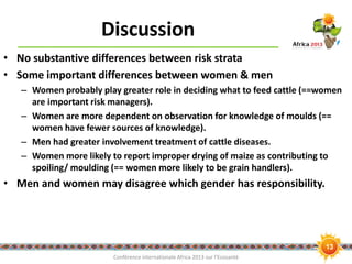 How qualitative studies and gender analysis can add value to the assessment of dietary exposure to aflatoxins in Kenya
