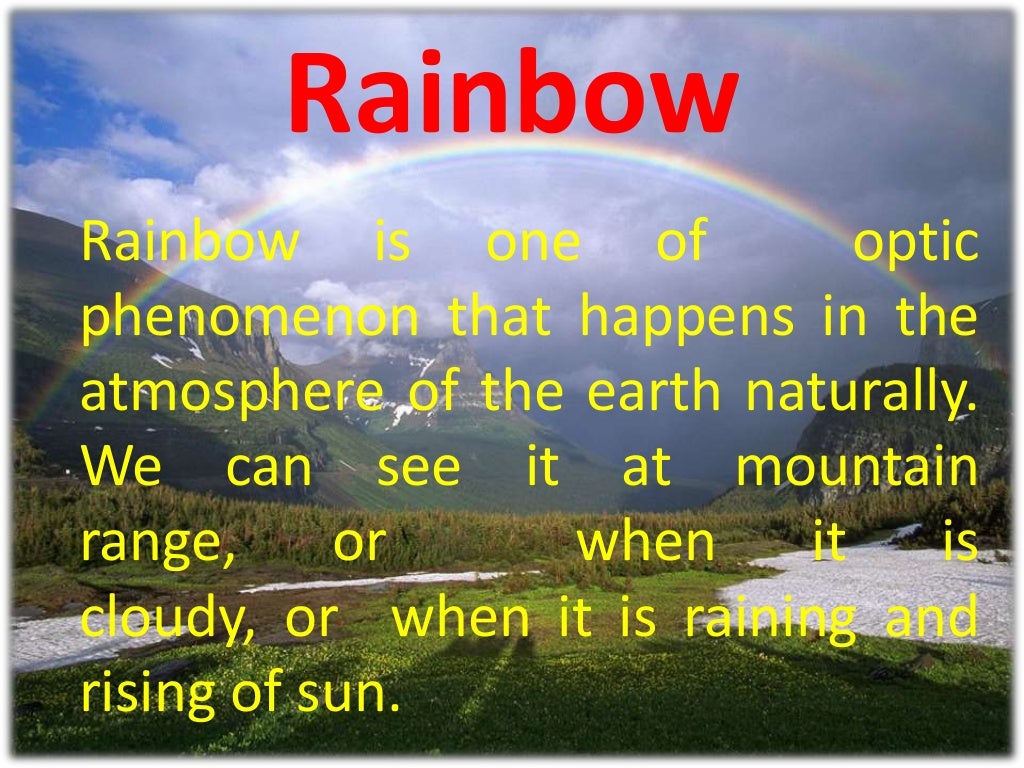 How rainbow is formed