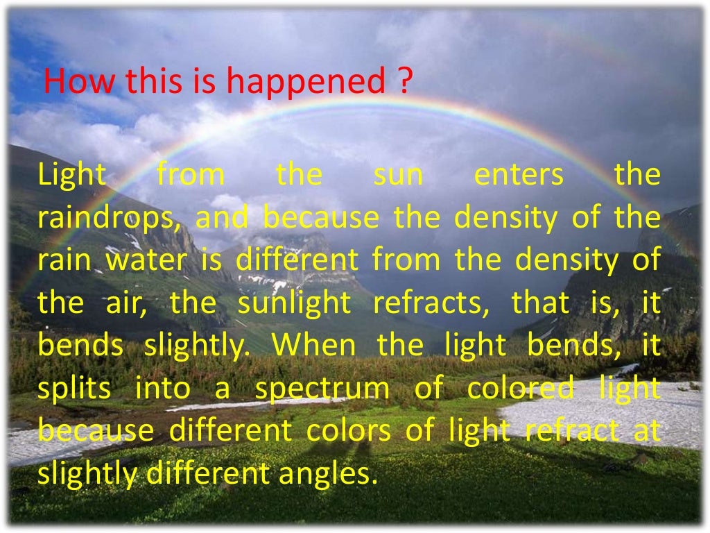 How rainbow is formed