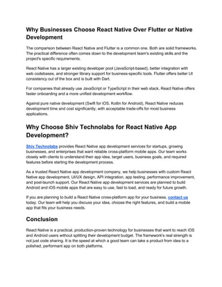 Essential Guide to React Native Cross-Platform Apps | PDF