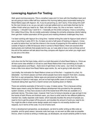 How React Native Testing Works And Appium's Role in Automating It.pdf