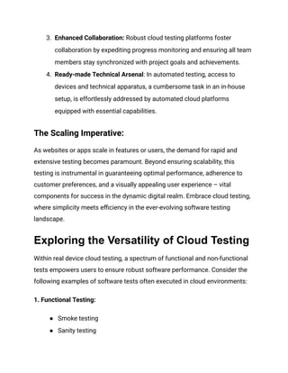 How Real Device Cloud Testing Ensures Exceptional Efficiency and ...