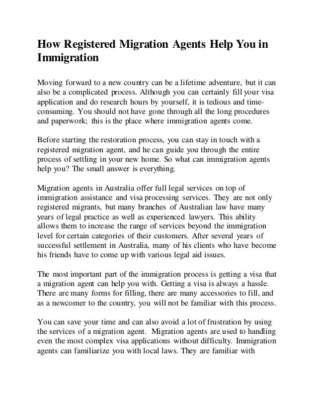 Australian Immigration Agent