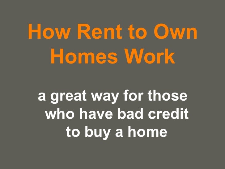 How do rent-to-own homes work?