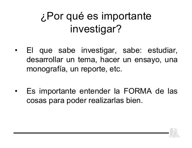Como hacer una investigacion