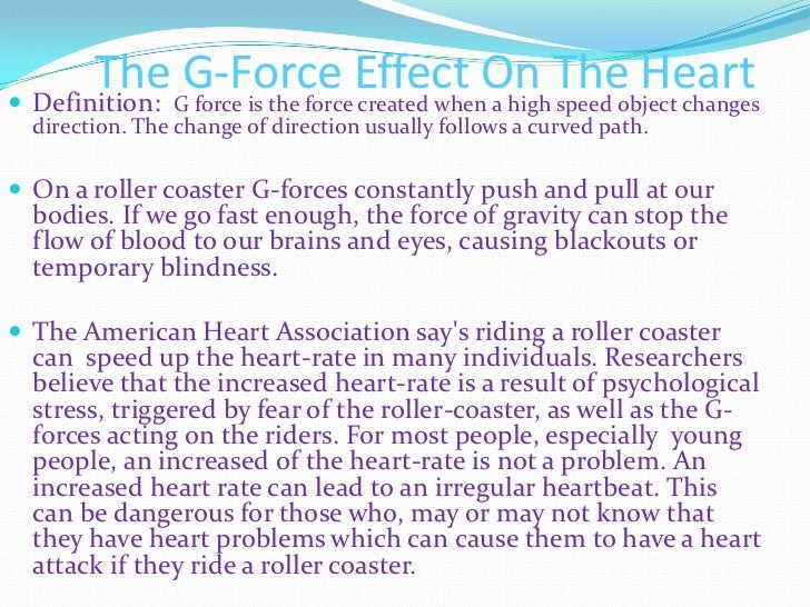 How roller coasters affect the human body biology project2