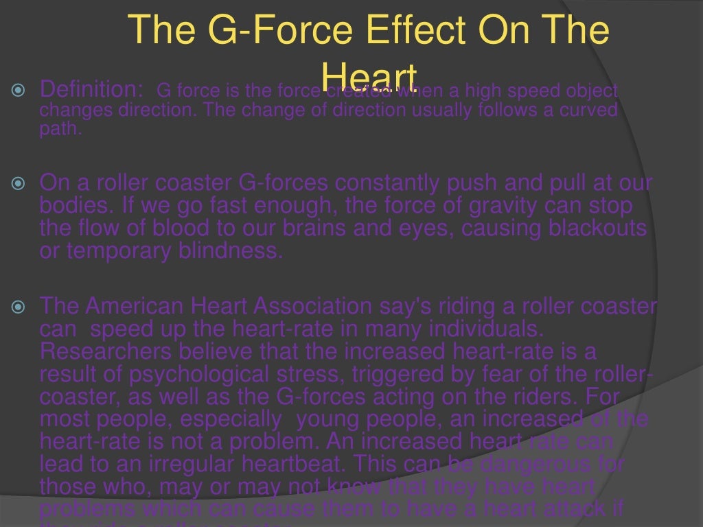 How roller coasters affect the human body biology project2