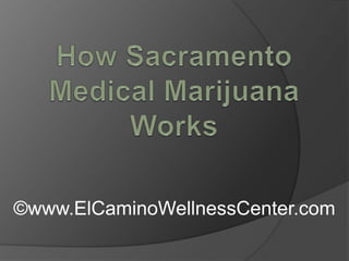 How Sacramento Medical Marijuana Works ©www.ElCaminoWellnessCenter.com 