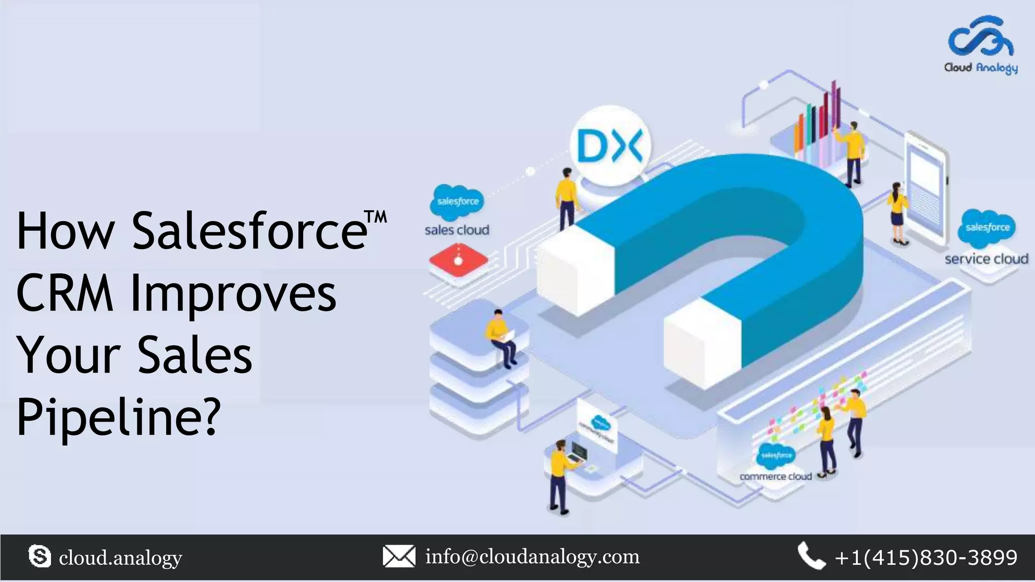 How Salesforce
CRM Improves
Your Sales
Pipeline?
TM
cloud.analogy info@cloudanalogy.com +1(415)830-3899
 
