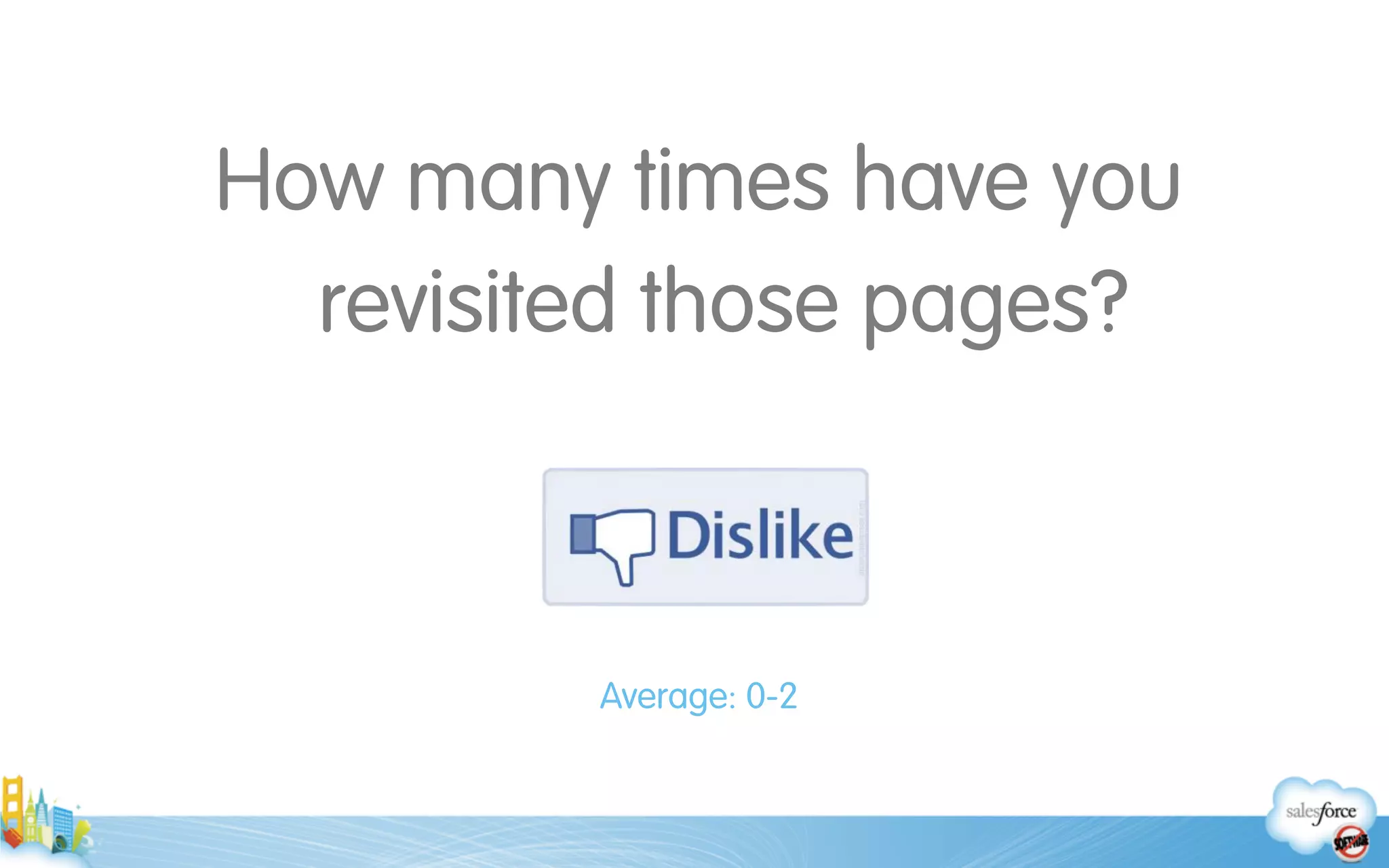 How many times have you
revisited those pages?
!
!
Average: 0-2
 