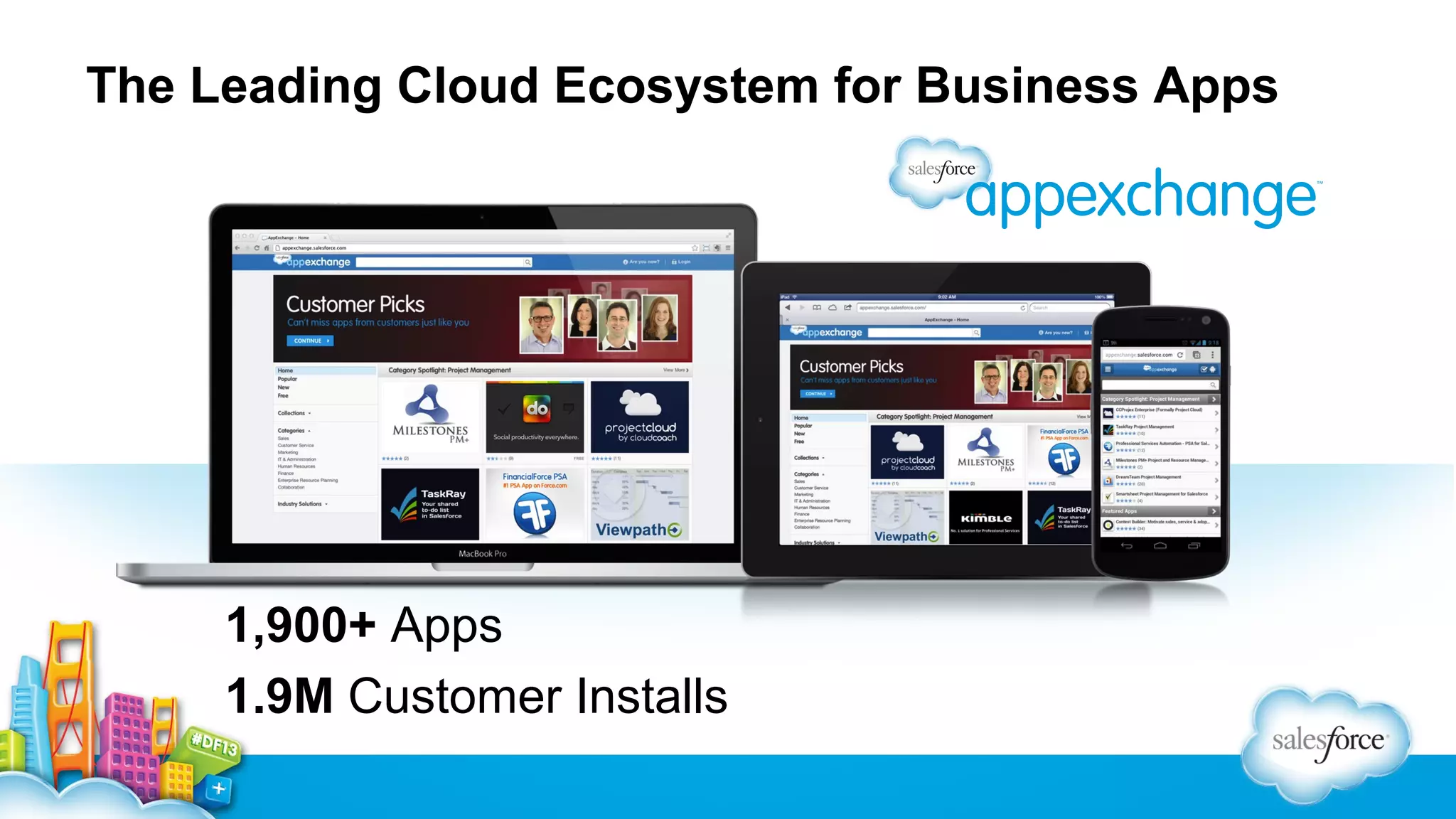 The Leading Cloud Ecosystem for Business Apps

1,900+ Apps
1.9M Customer Installs

 