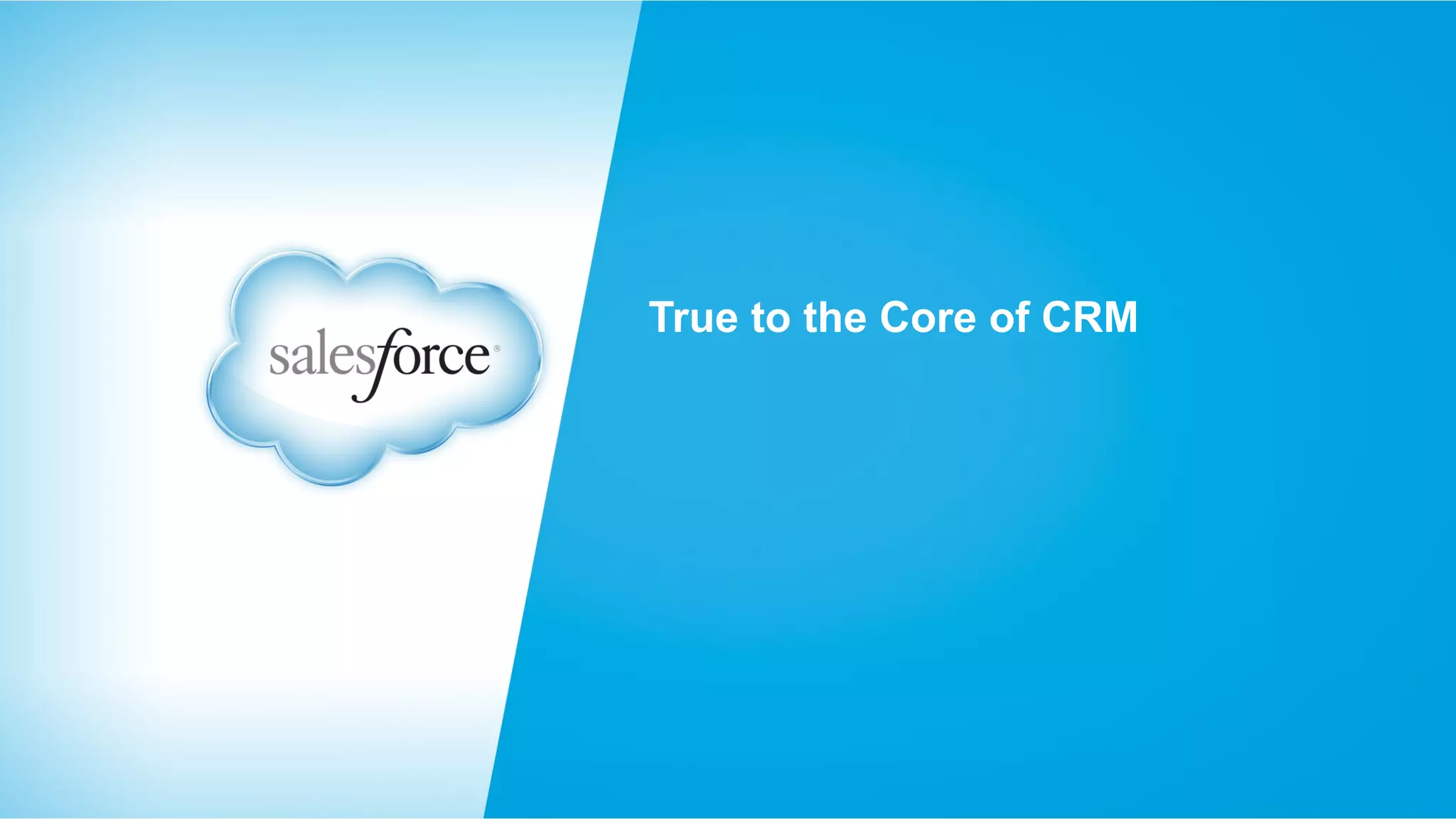 True to the Core of CRM

 