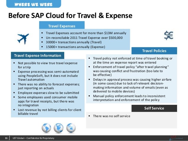 how sap cloud for travel expense transformed ust global s travel