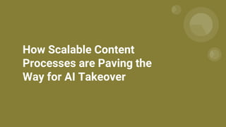 How Scalable Content
Processes are Paving the
Way for AI Takeover
 