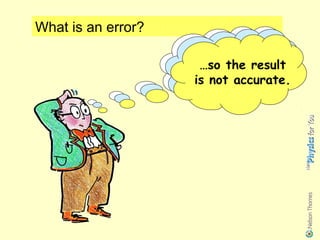 What is an error?
                           error
                       An…causing
                         an error result
                         …so the
                     is a mistakein
                        is not accurate.
                    of some results…
                       your kind...
 