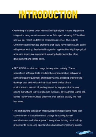How SECSGEM Simulators Revolutionize Semiconductor Manufacturing | PDF