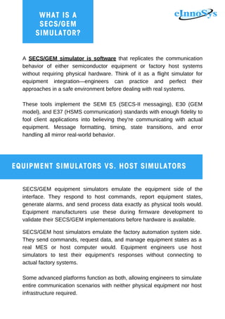 How SECSGEM Simulators Revolutionize Semiconductor Manufacturing | PDF