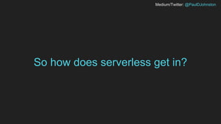 Medium/Twitter: @PaulDJohnston
So how does serverless get in?
 