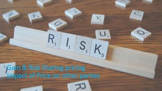Gain & Risk Sharing pricing
Impact of Price on other parties
 