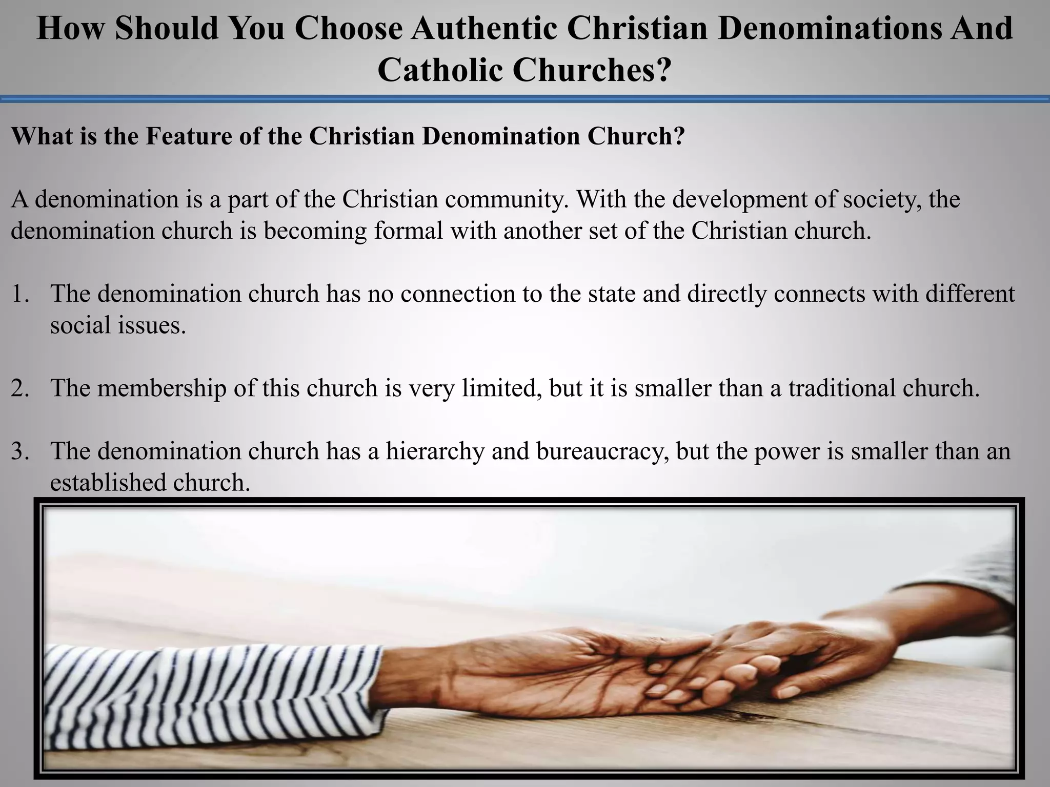 How Should You Choose Authentic Christian Denominations And Catholic ...