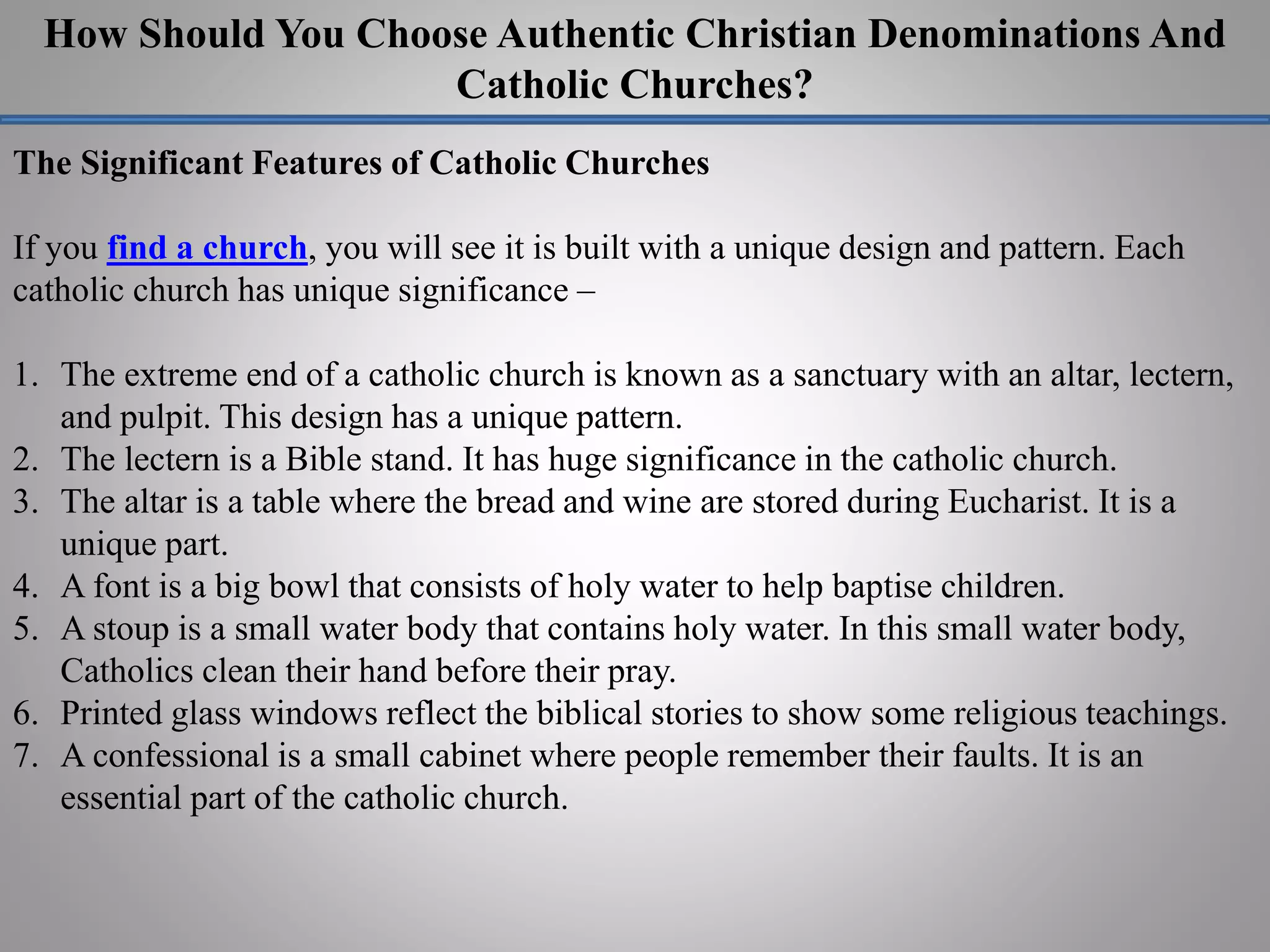 How Should You Choose Authentic Christian Denominations And Catholic ...